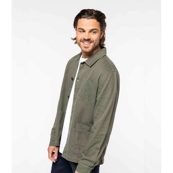 Native Spirit Herr Faded Work Jacka L Khaki Khaki L