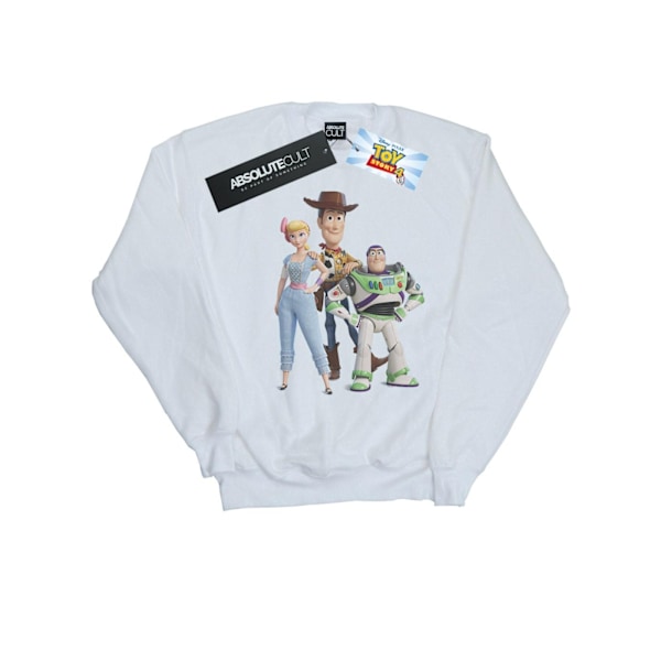 Disney Dam/Dam Toy Story 4 Woody Buzz och Bo Peep Sweatshirt White L