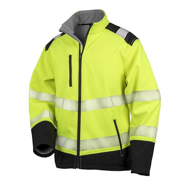 SAFE-GUARD av Result Unisex Vuxen Hi-Vis Ripstop Tryckbar Säker Fluorescent Yellow/Black 4XL
