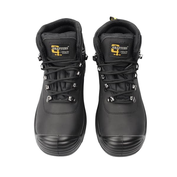 Grafters herr Super Wide EEEE passform säkerhetskängor 13 UK svart Black 13 UK