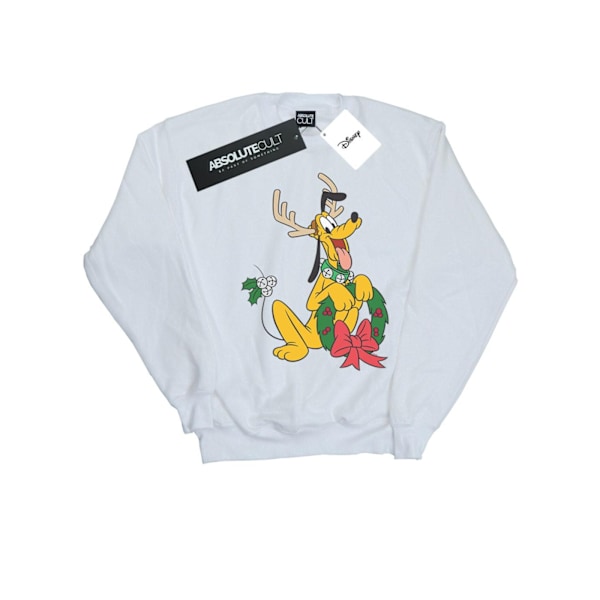 Disney Dam/Damer Pluto Jul Ren Sweatshirt M Vit White M