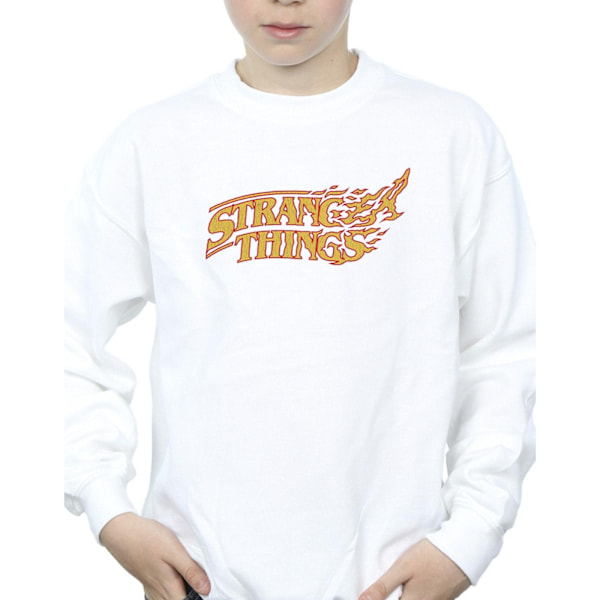 Netflix Boys Stranger Things Logo Breaking Sweatshirt 9-11 år White 9-11 Years