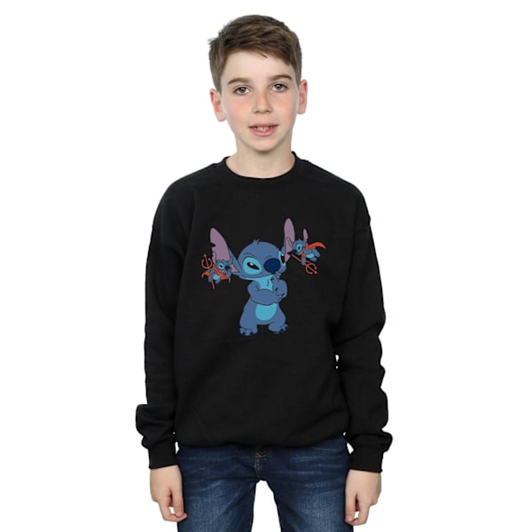 Disney Boys Lilo And Stitch Little Devils Sweatshirt 9-11 år Black 9-11 Years