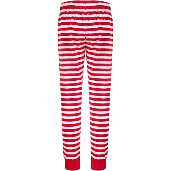 SF Barn/Barn Stripe Cuffed Lounge Pants 7-8 År Röd/Vit Red/White 7-8 Years