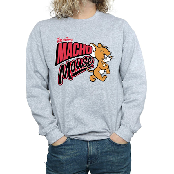 Tom And Jerry Herr Macho Mouse Sweatshirt 3XL Sports Grey Sports Grey 3XL