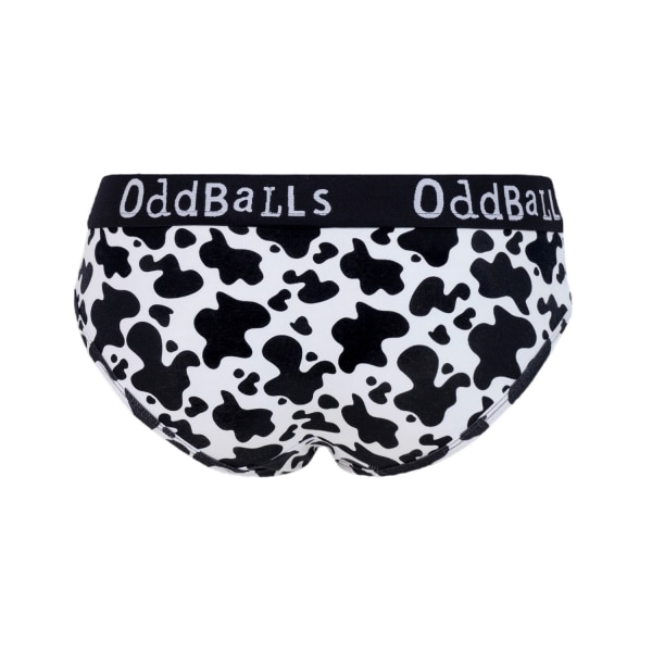 OddBalls Dam/Kvinnors Fat Cow Briefs 16 UK Svart/Vit Black/White 16 UK