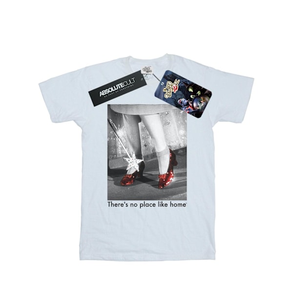 Trollkarlen från Oz Dam/Dam Ruby Slippers Foto Bomull Boyfriend T-Shirt S Vit White S