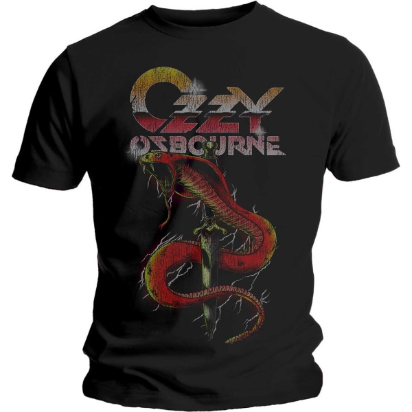 Ozzy Osbourne Unisex Vuxen Vintage Snake T-shirt S Svart Black S