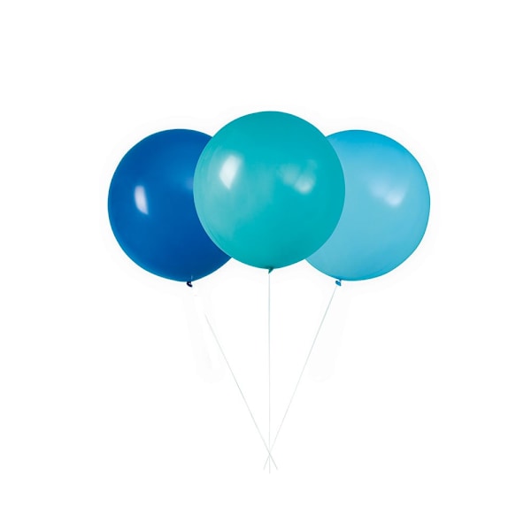 Latex Jätteballonger (3-pack) En Storlek Teal/Blå Teal/Blue One Size