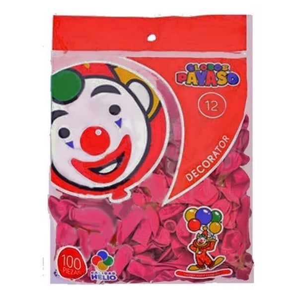 Globos Latex Plain Ballonger (Förpackning om 100) 5 tum Rosa Pink 5in