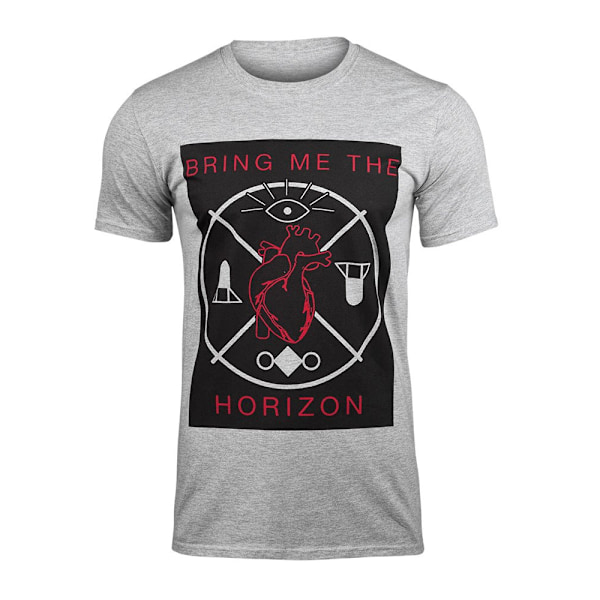 Bring Me The Horizon Unisex Vuxen Hjärtan & Symboler Bomull T-shirt Grey S