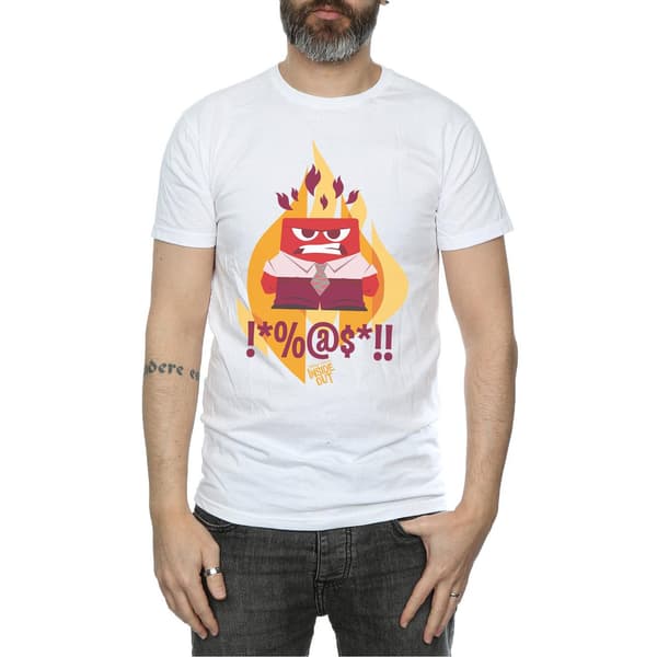 Disney Herr Inside Out Fired Up T-Shirt S Vit White S