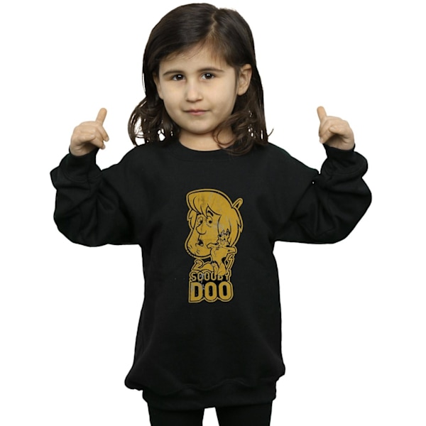 Scooby Doo Tjej Och Shaggy Sweatshirt 7-8 År Svart Black 7-8 Years