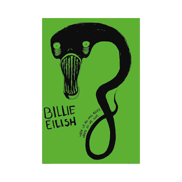 Billie Eilish Ghoul Poster One Size Green Green One Size