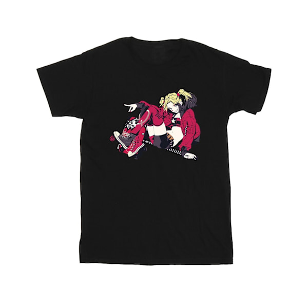 DC Comics herr Harley Quinn rullskridskor T-shirt M svart Black M