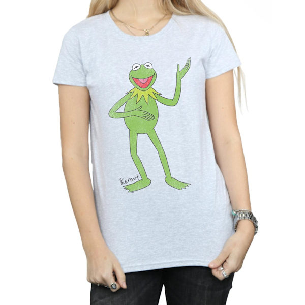 The Muppets Dam/Damer Classic Kermit Heather T-Shirt S Värme Heather Grey S