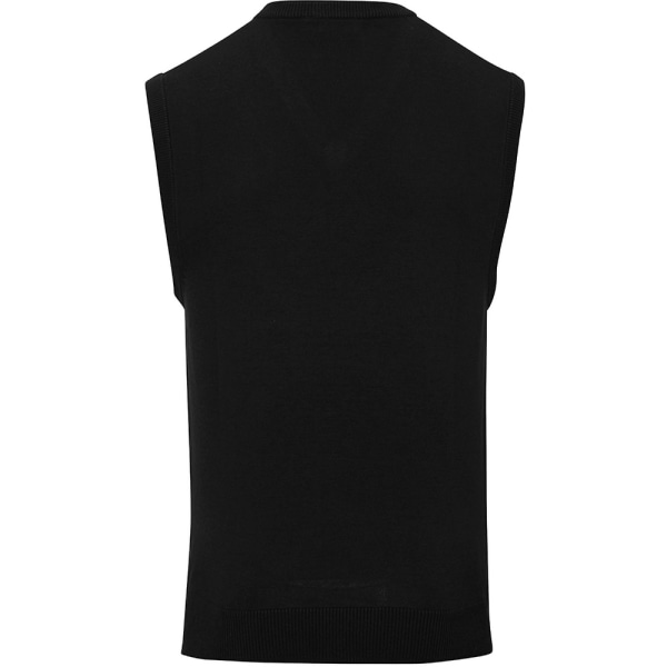 Premier Mens ärmlös bomull Akryl V-ringad tröja 3XL svart Black 3XL