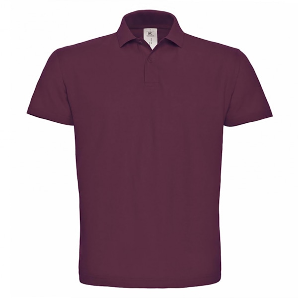 B&C ID.001 Herr Kortärmad Polotröja 4XL Vinröd Wine 4XL