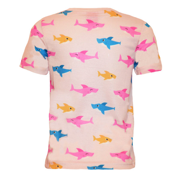 Baby Shark flickor glitter all-over print t-shirt 2-3 år rosa Pink 2-3 Years