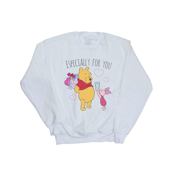 Disney Girls Winnie The Pooh Piglet Valentines Gift Sweatshirt White 3-4 Years