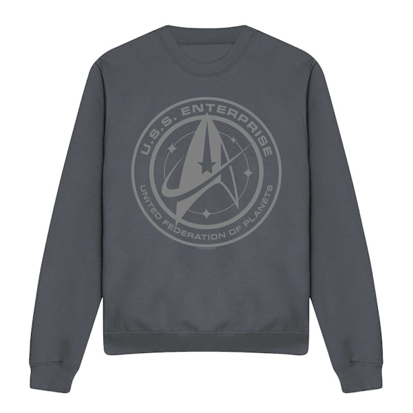 Star Trek: Discovery Unisex Vuxen Enterprise Crest Sweatshirt X Charcoal XL