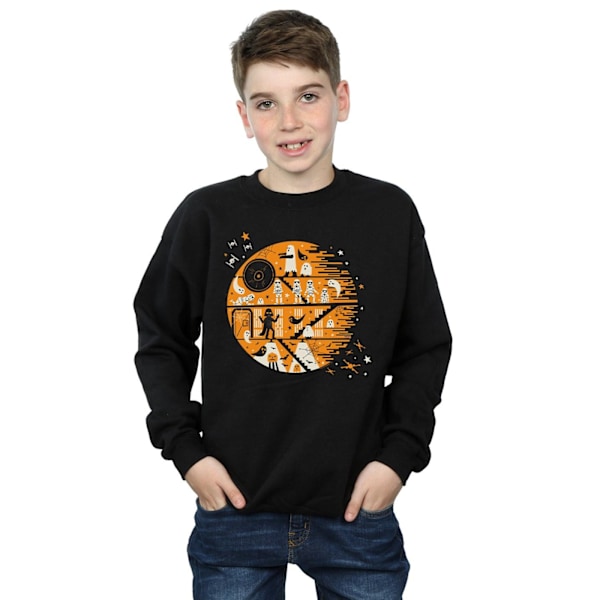 Star Wars Pojkar Spöklik Dödsstjärna Sweatshirt 9-11 År Svart Black 9-11 Years