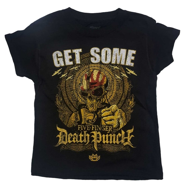 Five Finger Death Punch Barn/barn får en T-shirt i bomull Black 12-13 Years