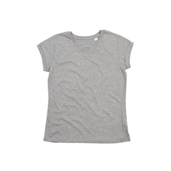 Mantis Dam/Dam T-shirt med rullärmad L Heather Grey Melange Heather Grey Melange L