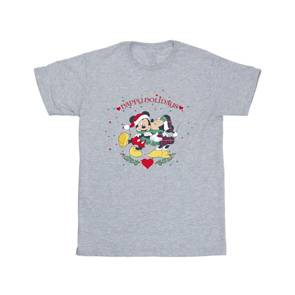 Disney Girls Mickey Mouse Mickey Minnie Jul Bomull T-Shir Sports Grey 5-6 Years