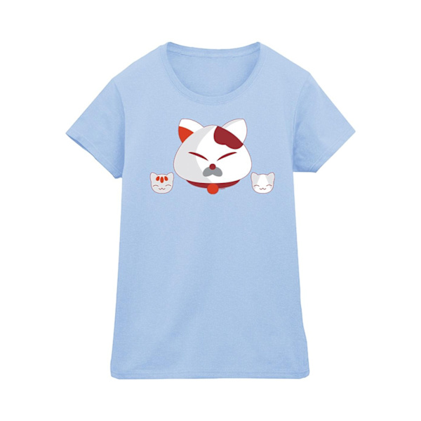 Disney Dam/Kvinnor Big Hero 6 Baymax Kattunghuvuden Bomull T-shirt Baby Blue L