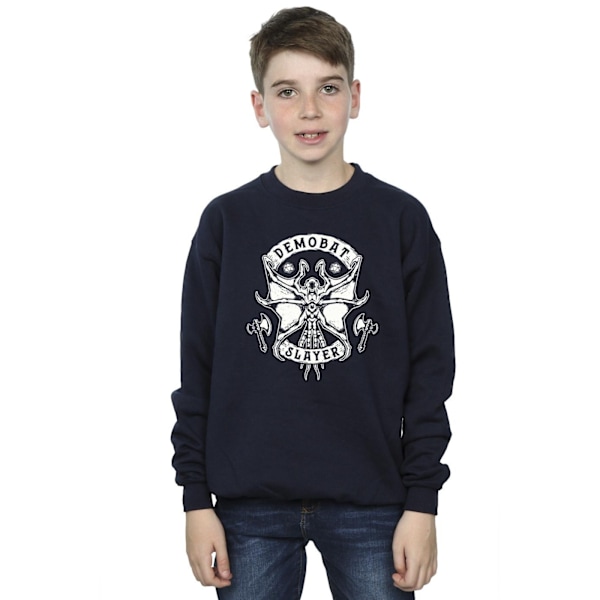 Netflix Boys Stranger Things Demobat Slayer Sweatshirt 12-13 År Navy Blue 12-13 Years