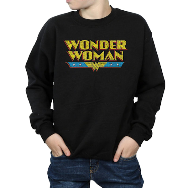 DC Comics Boys Wonder Woman Crackle Logo Sweatshirt 9-11 år Black 9-11 Years