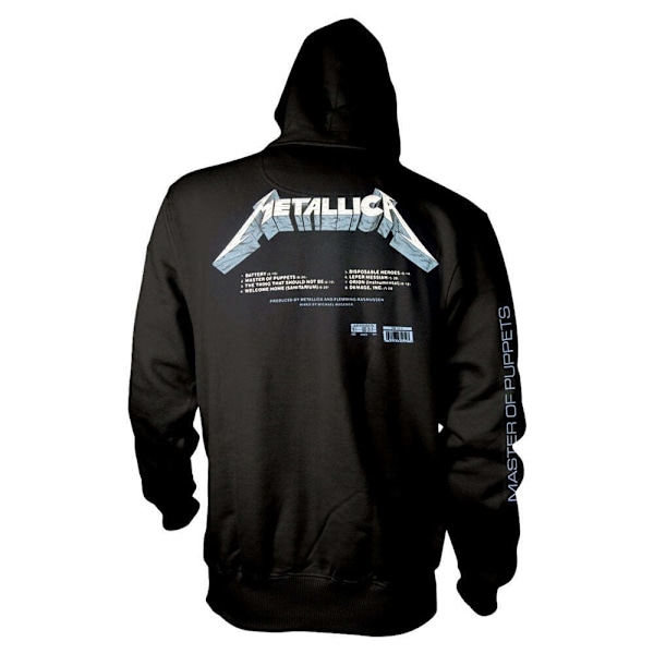 Metallica Unisex Vuxen Master Of Puppets Tracks Hoodie XL Svart Black XL