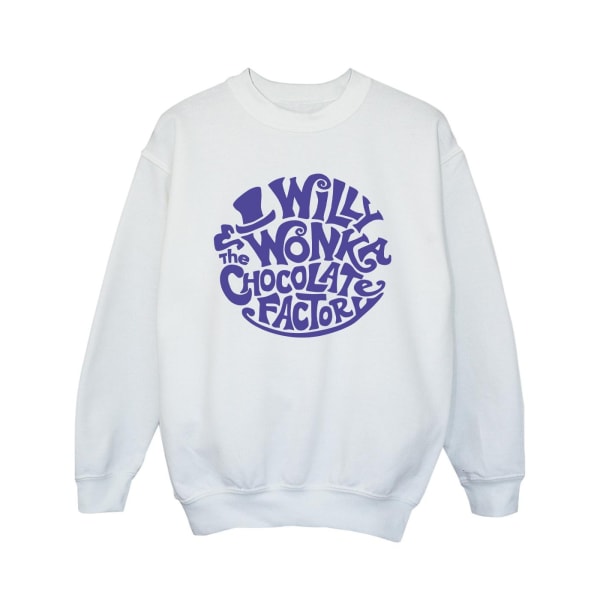 Willy Wonka & The Chocolate Factory Girls Typed Logo Sweatshirt White 3-4 Years
