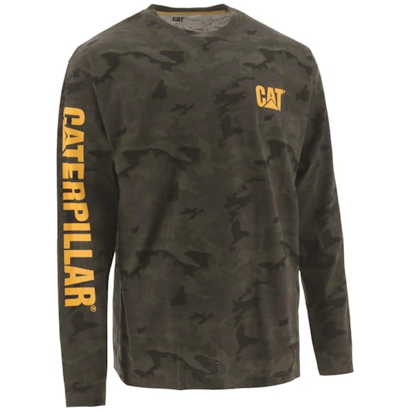 Caterpillar Mens Trademark Banner Camo Long-Sleeved T-Shirt M B Brown Camo M