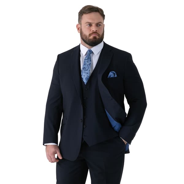 Duke Herr D555 Ted 4-vägs stretchkostymjacka 48S Marinblå Navy 48S