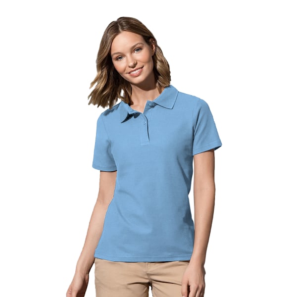 Stedman Dam/Kvinnor Bomull Polo S Ljusblå Light Blue S