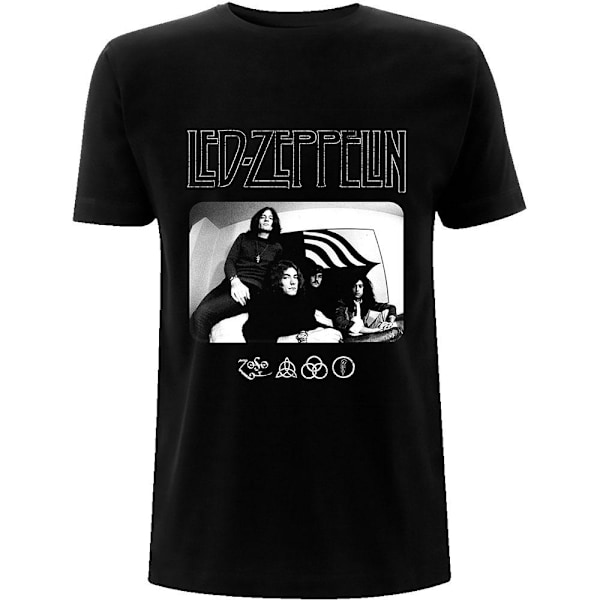 Led Zeppelin Unisex Adult Photo Icon Logo T-Shirt XXL Svart Black XXL