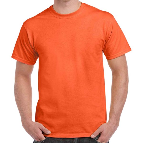 Gildan Herr T-shirt i Tjock Bomull 4XL Orange Orange 4XL