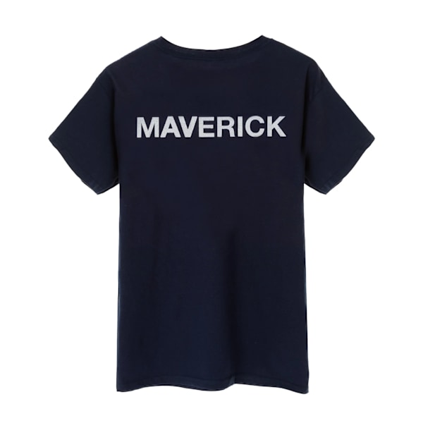 Top Gun: Maverick T-shirt för män med tryck på baksidan, storlek L, marinblå Navy L