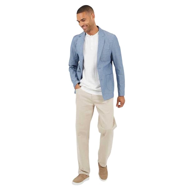 Brave Soul Herr Blazer med två knappar S Chambray Blå Chambray Blue S