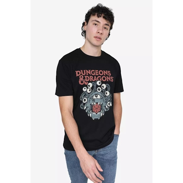 Dungeons & Dragons Beholder Die T-shirt för män, S, svart Black S