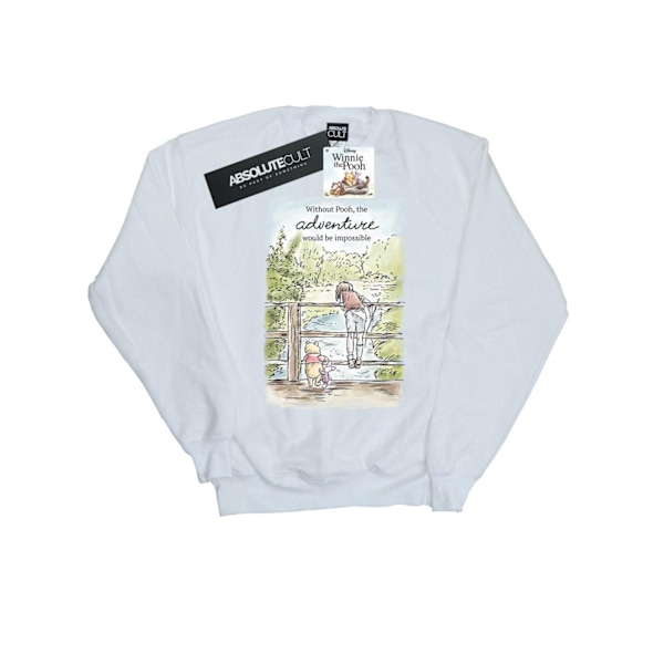 Disney Dam/Damer Winnie The Pooh Adventure Sweatshirt S Vit White S