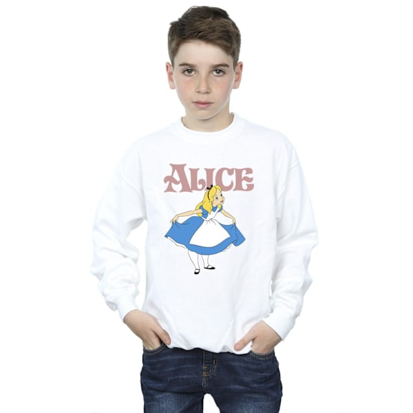 Disney Boys Alice In Wonderland Take A Bow Sweatshirt 12-13 År White 12-13 Years
