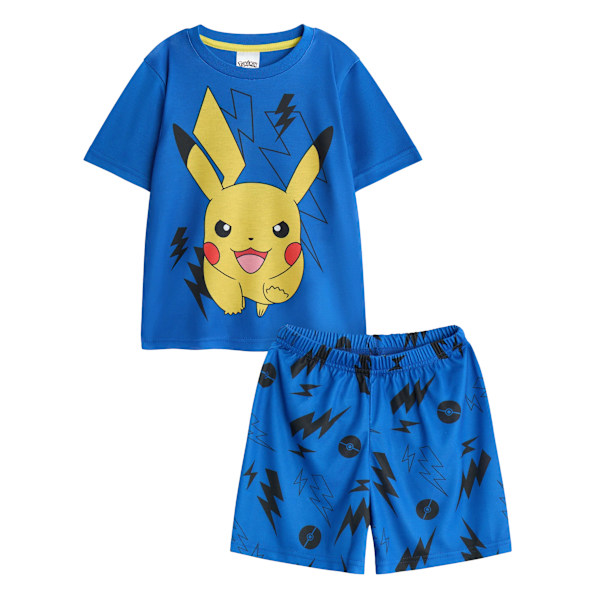 Pokemon Pojkar Pikachu Kort Pyjamasset 5-6 År Blå Blue 5-6 Years