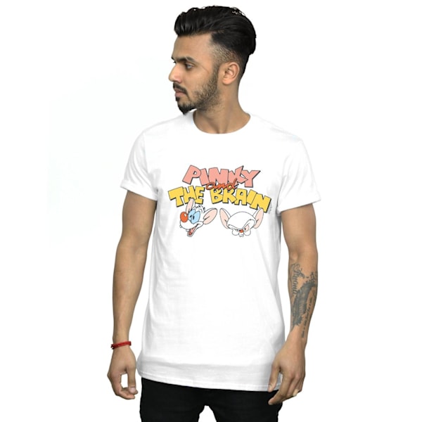 Animaniacs Herr Pinky And The Brain Huvuden T-shirt 4XL Vit White 4XL