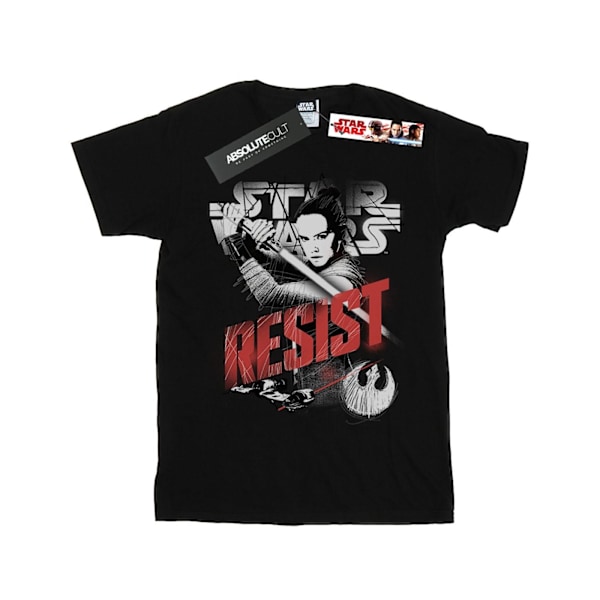 Star Wars Boys The Last Jedi Rey Resist T-shirt 7-8 år Svart Black 7-8 Years