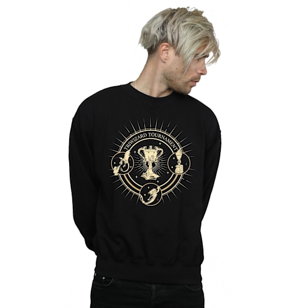 Harry Potter Triwizard Seal Sweatshirt för män, 4XL, svart Black 4XL