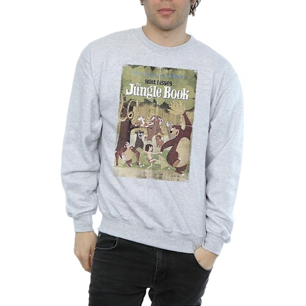 Djungelboken Herr Poster Sweatshirt M Sports Grey Sports Grey M