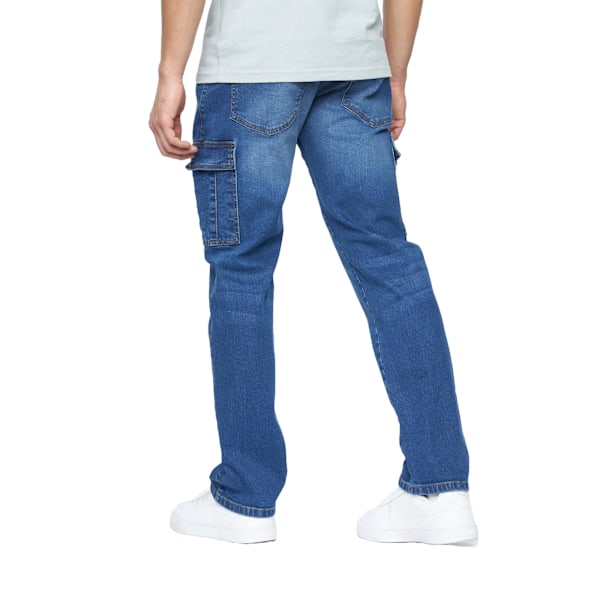 Crosshatch Mens Kremtap Cargo Jeans 30S Stone Wash Stone Wash 30S